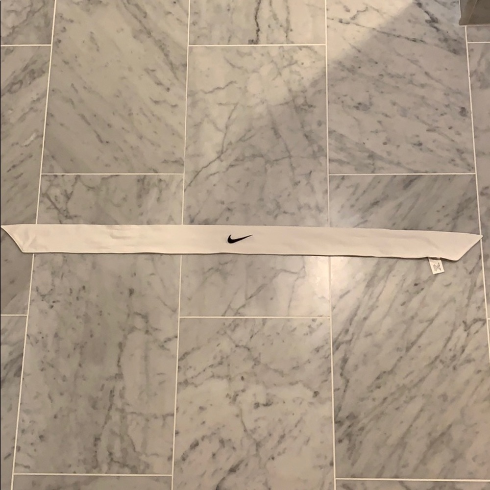 White Nike Tie Headband